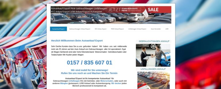 Auto-Ankauf-Exports.de Fachkompetenz in Sachen Autoankauf