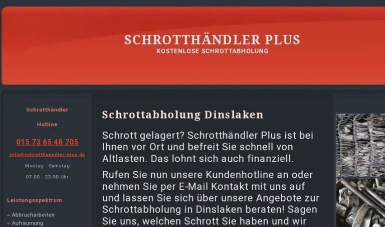 Schrott und Altmetall los werden durch Schrottabholung in Dinslaken