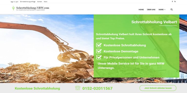 Unkomplizierte Schrottabholung und fairer Schrottabholung Velbert