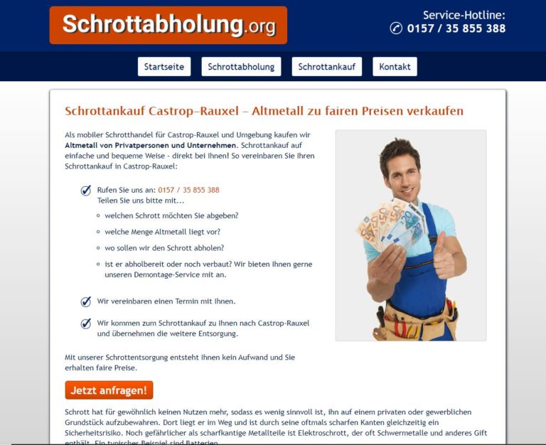 Der Schrottankauf Castrop-Rauxel garantiert faire Preise und professionelles Schrott-Recycling