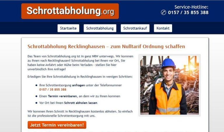 Schrottabholung Recklinghausen – die Alternative zum Sperrmülltermin