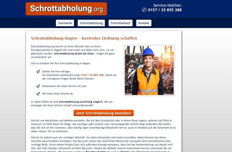 Die Schrottabholung in Hagen ist tätig in einem der ältesten Berufe der Menschheit