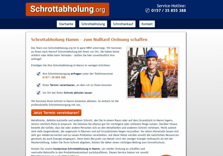 Schrottabholung in Hamm ist der optimale Ansprechpartner