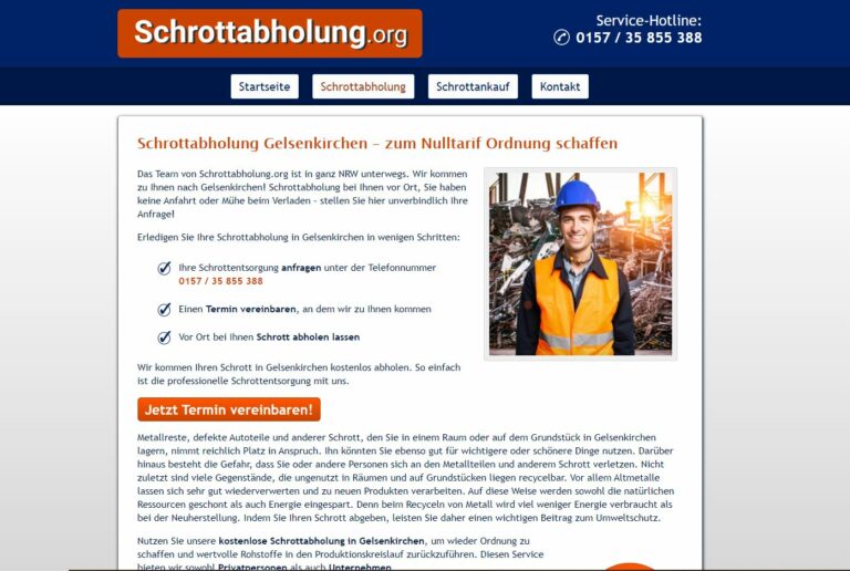 Schrottabholung in Gelsenkirchen ganze Werkstätten aus und bezahlt Ihnen einen guten Preis für das abgeholte Material