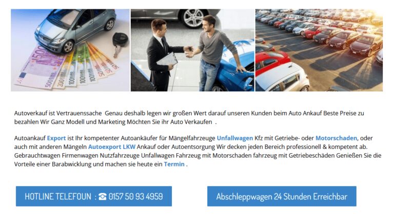 Autoankauf Herford kauft jedes Auto mit offizielle Listenpreise