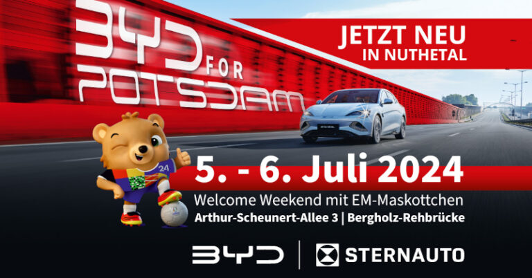 STERNAUTO setzt auf BYD: Neuer Store in Potsdam eröffnet